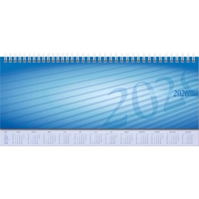 Abbildung von rido/idé Querterminbuch Modell Sequenz (2025), 2 Seiten = 1 Woche, 297 x 105 mm, 112 Seiten, Karton Einband, blau