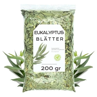 Abbildung von Eukalyptus Infusion 200g Eukalyptusblätter Natürliche Infusionen in Bulk Reich an Mineralien und Nährstoffen Eigenschaften (200 gr)
