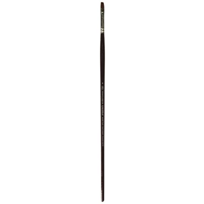 Abbildung von Winsor &amp; Newton 5731004 Galeria Acrylpinsel, aus Synthetikfasern, ideale Kontrolle für dickere Farbaufträge, langer Stiel, Flachpinsel, kurze Borsten Nr. 4, 6mm