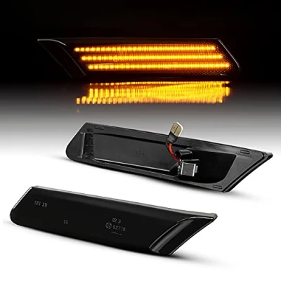 Abbildung von Recambo LED SEITENBLINKER passend für Porsche Boxster Cayman 987 BJ 2005 2008 SCHWARZ