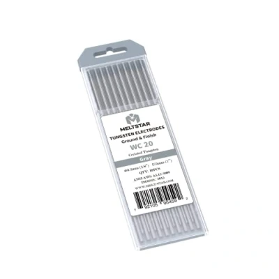 Abbildung von MELTSTAR WC20 Graue Elektrode aus 98% reinem Wolfram und 2% Ceroxid (10 Stück, Ø3.2 x 175 mm) strahlungsfreie professionelle zum WIG Schweißen, Polieren Schleifen
