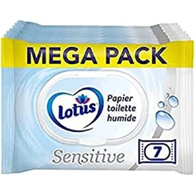 Abbildung von Lotus Feuchtes Toilettenpapier Sensitive ohne Farb und Duftstoffe FSC Fasern 100% natürlichen Ursprungs 294 Blatt