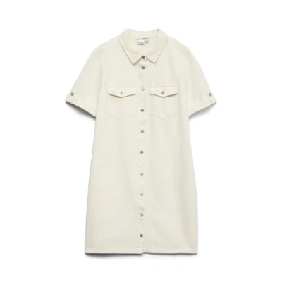 Abbildung von Vero Moda Vmjennie NOOS Jeanskleid, Damen, Größe: XS, Cloud dancer