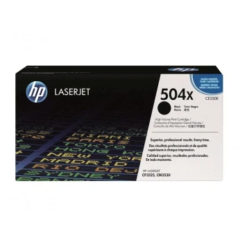 Abbildung von HP 504X schwarz toner 10.000 seiten CE250X original