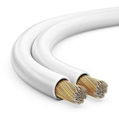 Abbildung von MANAX® 10m Zwillingslitze 2x 0,75mm² weiß Kabel 2 adrig (10m 1 Ring, weiß)