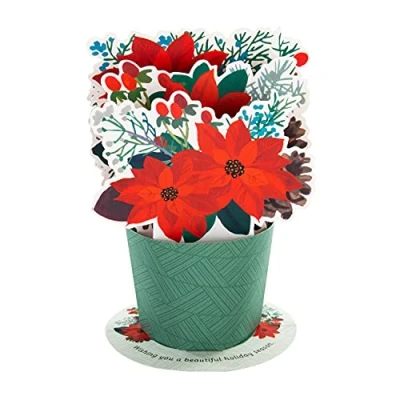 Abbildung von Hallmark Weihnachtskarte Traditionelle 3D Pop Up Weihnachtsstern Design, Rot