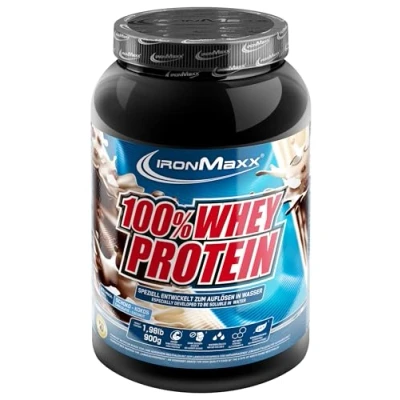 Abbildung von 100% Whey Protein Pulver 900g Milk Chocolate Coconut in Box Leckerer High Shake, 35g Eiweiß pro Portion, Power Drink für intensives Muskel Training, Mit BCAAs und EAAs