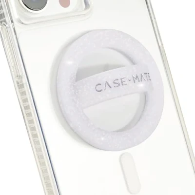 Abbildung von Case Mate magnetischer Handygriff [Schlaufengriff] Abnehmbarer Handy Ringhalter für die Hand Weiche, Ultradünne Faltbare MagSafe Handyhalterung iPhone 14 Pro Max/13 Max Sparkle