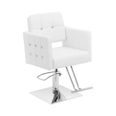 Abbildung von Physa COTTAM White Friseurstuhl mit Fußstütze Sitzhöhe 45 55 cm Belastbarkeit 150 kg Rosa Barberstuhl Friseursessel höhenverstellbar Bedienstuhl Friseur
