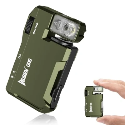 Abbildung von WUBEN G5 Mini LED Taschenlampe Schlüsselanhänger 400 Lumen mit RGB Licht, 6 Modi EDC Aufladbar, IP68 Wasserdichte Flashlight Torch für Camping, Wandern, Outdoor, Angeln, Notfäll(Grün)