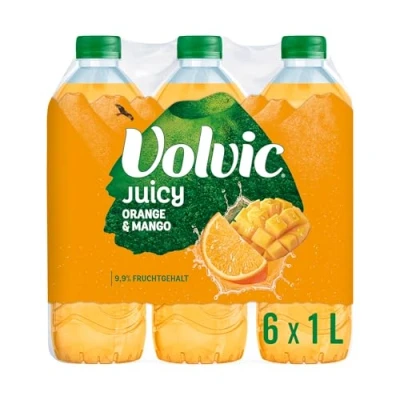 Abbildung von Volvic Juicy Orange Mango Pet, 6er Pack, Einweg (6 x 1 l)
