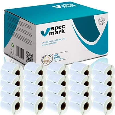 Abbildung von specmark 20 Etiketten Rollen kompatibel mit DYMO 99015 54mm x 70mm S0722440 320 Stück zu allen Etikettendruckern Label Writer 450 4XL Seiko SLP