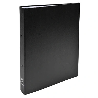 Abbildung von Exacompta 54371E 20er Pack Ringbücher 2 Ringe Füllhöhe 30mm, Rücken 40mm, für DIN A4 Kunststoffbezug aussen Papierbezug innen, schwarz
