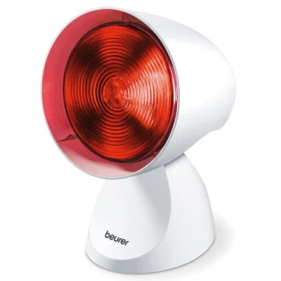Abbildung von Beurer IL 21 Infrarotlampe, Medizinprodukt mit wohltuender Wärme zur Anwendung bei Erkältung und Muskelverspannungen, 5 Neigungsstufen