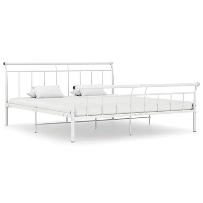 Abbildung von vidaXL Bett Weiß Metall 200x200 cm