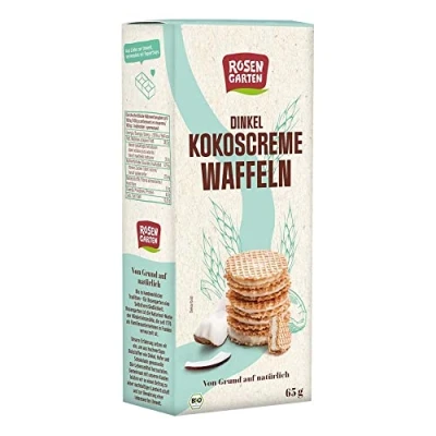 Abbildung von Rosengarten Dinkelwaffeln, Kokoscreme, 65g (12)