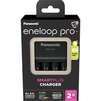 Abbildung von Eneloop Pro BQ CC55 Mignon AA/Micro AAA Batterie Ladegerät (NiMH Akku Ladegerät, 1 Stück, inkl. 4 Akkus (AA)
