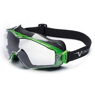 Abbildung von Univet 6X3 6X3.00.00.00 Schutzbrille mit Vollsicht Anti Beschlag Schutz, inkl. UV Schutz Schwarz, Grün DIN EN 166, 170, 172