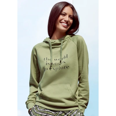 Abbildung von Lascana Kapuzenpullover, Damen, Größe: 32/34, Khaki