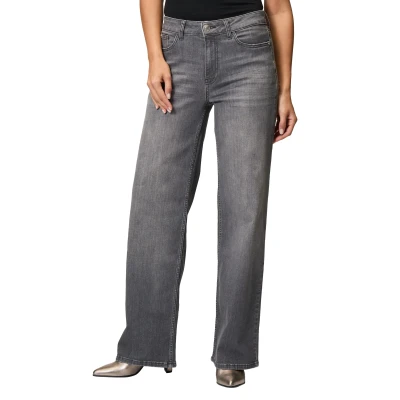 Abbildung von zero WIDE Style Witney Jeans Straight Leg, Damen, Größe: 36, Grey denim