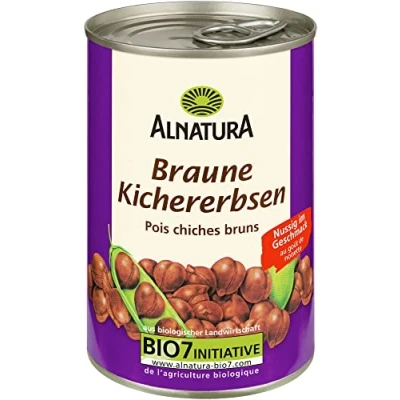 Abbildung von Alnatura Braune Kichererbsen, 1 x 400 g. Abtropfgewicht 240 g