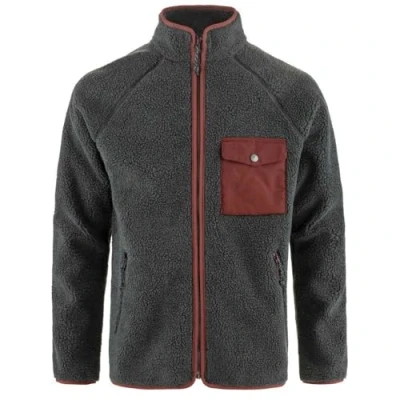 Abbildung von FJALLRAVEN 84158 030 352 Vardag Pile Fleece M Sweatshirt Herren Dark Grey Maroon Größe XXL