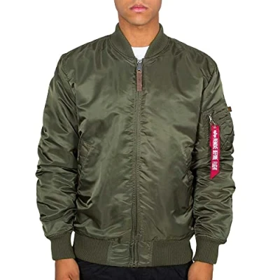 Abbildung von Alpha Industries MA1 VF 59 LONG Bomberjacke Dark green, Herren, Größe: Large, green