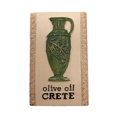 Abbildung von Kreta Griechenland Olivenöl 3D Kühlschrank Magnet Touristische Souvenirs Harz Magnetische Aufkleber Kühlschrankmagnet Home &amp; Kitchen Dekoration aus China