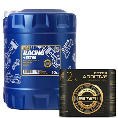 Abbildung von 10 Liter, MANNOL 7902 Racing + Ester 10W 60 inkl 9929 Motoröladditiv