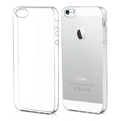 Abbildung von kwmobile Hülle kompatibel mit Apple iPhone SE (1.Gen 2016) / 5 5S Silikon Handyhülle Transparent Handy Case in