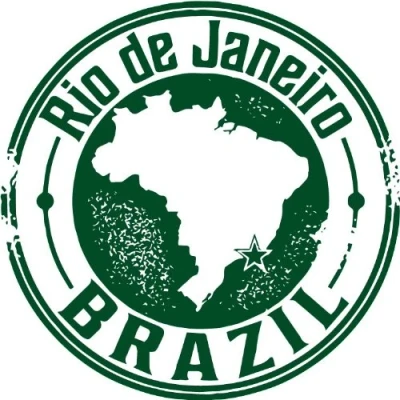 Abbildung von Rio De Janeiro Brazil Green Travel Grunge Stamp Hochwertigen Auto Autoaufkleber 12 x cm
