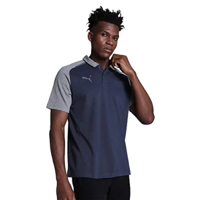 Abbildung von Puma Teamcup Casuals UND LOGO Poloshirt, Herren, Größe: Large, Blau