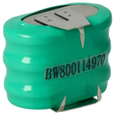 Abbildung von vhbw NiMH Ersatz Knopfzellen Akku Typ 3/V150H 3 Pins 150mAh 3,6V kompatibel mit Modellbau Akkus, Solar Leuchten, Auto Alarm Sirene UVM.