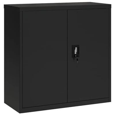 Abbildung von vidaXL Aktenschrank Schwarz 90x40x90 cm Stahl (1 St)