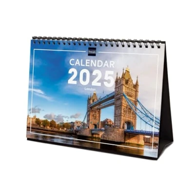 Abbildung von Finocam Bebilderter Tischkalender International 2025 Monatsansicht Januar bis Dezember (12 Monate) London