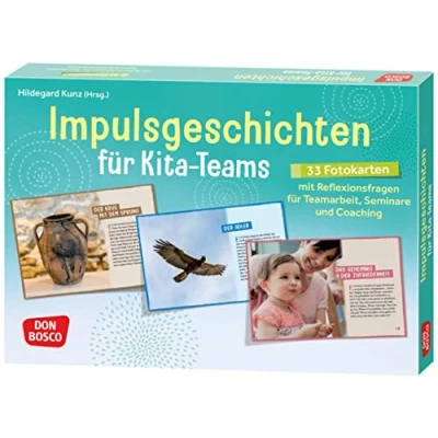Abbildung von Impulsgeschichten für Kita Teams: 33 Fotokarten den Einstieg in Teamarbeit, Seminare und Coaching. Kurze Texte Reflexionsfragen zu Qualität ... Teamentwicklung &amp; Qualitätsmanagement)