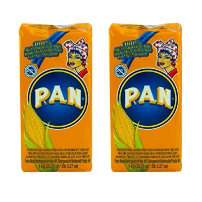 Abbildung von Pamai Pai® Doppelpack: 2 x 1kg Gelbes Maismehl Harina Mehl Mais gelb vorgekocht ORANGE