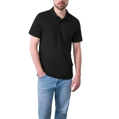 Abbildung von HRM Herren Heavy Performance Polo, schwarz, Gr. 4XL I Premium Polo Shirt Basic Polohemd bis 60C waschbar Hochwertige &amp; nachhaltige Bekleidung Workwear