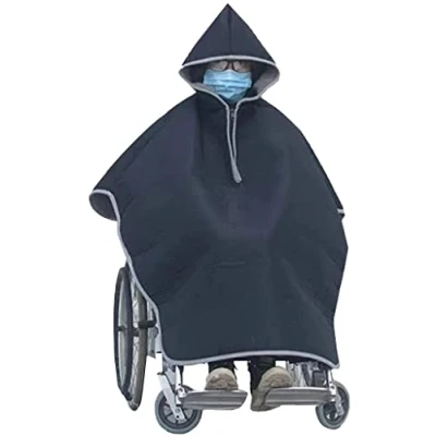 Abbildung von BLUEZY Rollstuhldecke Winter,Rollstuhl Wasserdichter Poncho für Erwachsene, Winddichte Wärme Beindecke Wasserdicht Dickes Warmes Schlupfsack Rohlstuhlfahrer