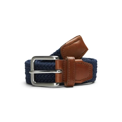 Abbildung von Jack &amp; Jones Jacspring BELT Flechtgürtel, Herren, Größe: 105, Navy