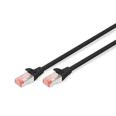 Abbildung von DIGITUS Patch Kabel RJ 45 (M) zu 1m Kupfer S/FTP Cat 6 schwarz (DK 1644 010/BL)