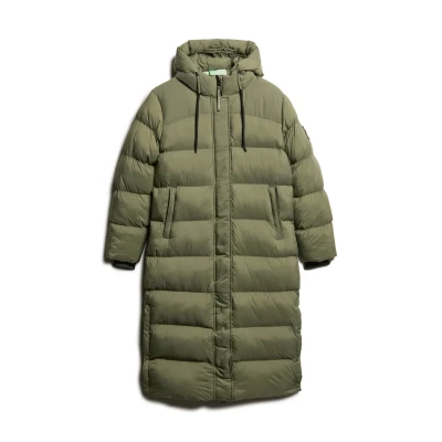 Abbildung von Superdry Puffer Wintermantel, Damen, Größe: 38, Dusty olive green grid
