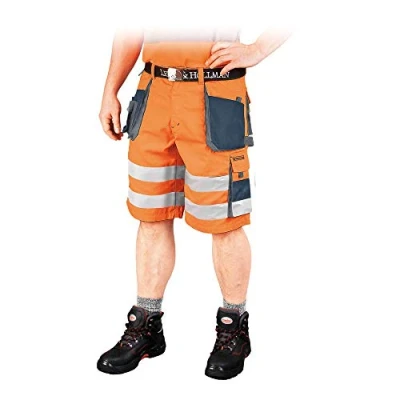 Abbildung von REIS Leber &amp; Hollman Herren Kurze Arbeitshose LH FMNX TS, 100% Polyester 270 g/m2, Bundhose mit Multifunktionstaschen, Reflexionsstreifen
