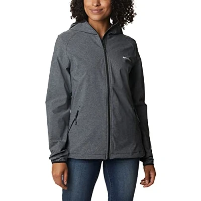 Abbildung von Columbia Damen Heather Canyon Softshell Kapuzenjacke, Black 010, S EU