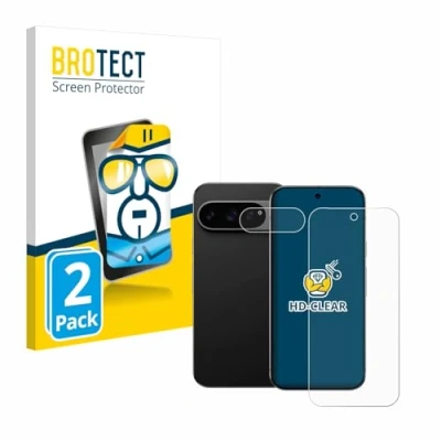 Abbildung von BROTECT (2 Stück Schutzfolie für Google Pixel 9 Pro (Display+Kamera) Displayschutz Folie Ultra Klar