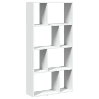 Abbildung von vidaXL Bücherregal, Standregal 8 Fächer, Raumteiler Regal für Wohnzimmer Schlafzimmer Büro, Aufbewahrungregal Aktenregal Büroregal, Weiß Holzwerkstoff