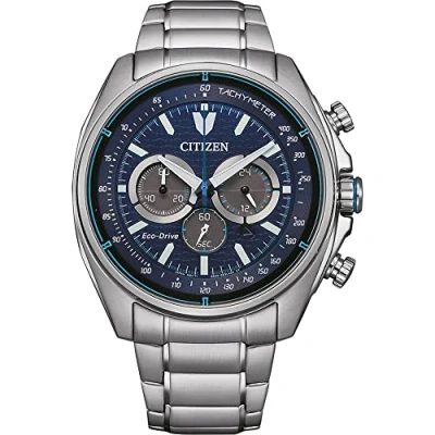 Abbildung von CITIZEN Herren Analog Japanisches Quarzwerk Uhr mit Edelstahl Armband CA4560 81L, Blau
