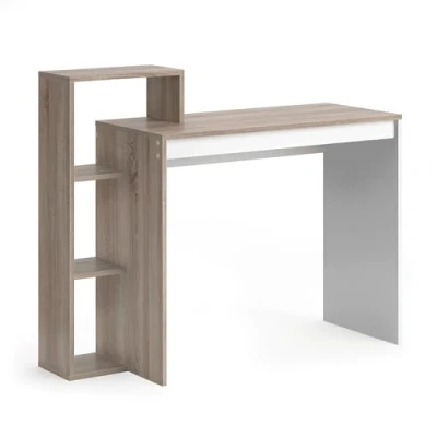 Abbildung von Vicco Schreibtisch Leo, Weiß/Sonoma, 100 x 40 cm, verstellbar