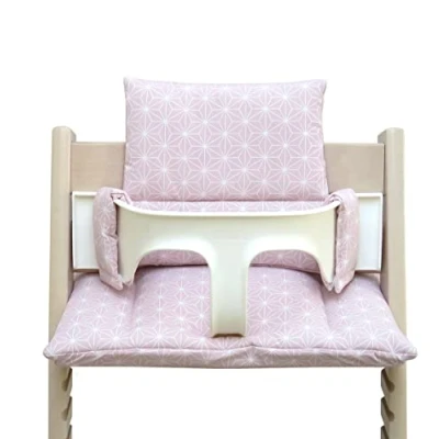 Abbildung von Blausberg Baby Sitzkissen Kissen Polster Set für Stokke Tripp Trapp Hochstuhl Einheitsgröße, Happy Star Rosa