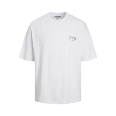 Abbildung von Jack &amp; Jones Jorsantorini Graphic CREW NECK Tshirt print, Herren, Größe: Medium, Bright white